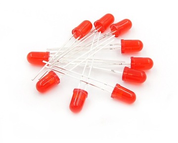 10x Dioda LED 5mm dyfuzyjna 10szt Arduino Czerwona