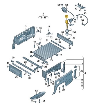 AMAROK DRŽÁKY DRŽÁK KOLA REZERVY 16 PALCŮ 2H6802403