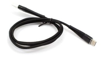Кабель USB TYPE C для быстрой зарядки HQ, нейлон, 1 м, черный