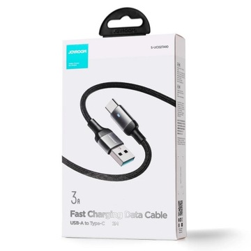 Прочный USB-кабель типа C, тип C, 3 А, 2 м, светодиодный, QC 3.0, плетеный, с быстрой зарядкой
