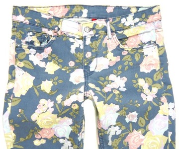 H&M spodnie damskie jeansowe rurki SKINNY kwiaty NEW 38/40