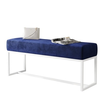 Ławka tapicerowana loft CANDY biały stelaż 120 cm