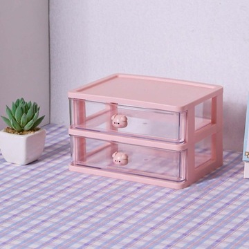 органайзер для хранения ящиков 2 ящика Розовый