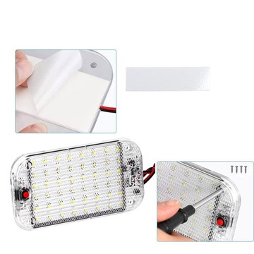 MOCNA LAMPA SUFITOWA 48 LED 12V-85V KABINA 2SZT 800lm