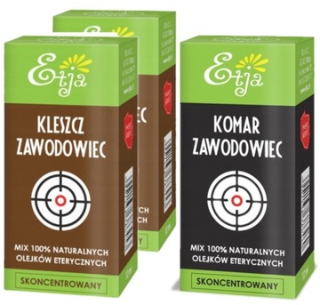 Olejki eteryczne ZESTAW KLESZCZ i KOMAR ZAWODOWIEC 2+1 Etja