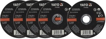 5x TARCZA DO CIĘCIA METALU 125 x 1,0 mm YT-61025