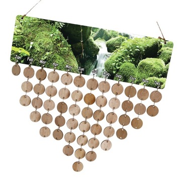 Falls Zdobiony Kalendarz Planner Drewniane
