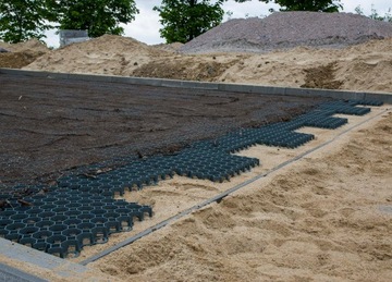 10x газонная парковочная решетка 50x50x5 см, ЗЕЛЕНАЯ