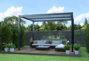 Алюминиевая светодиодная пергола 300x400 RAL 7016