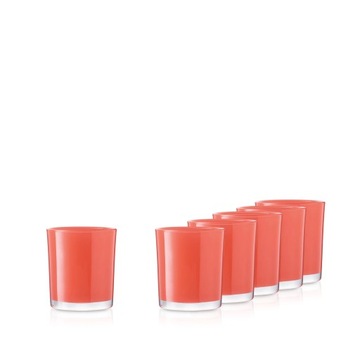 Pojemnik szklanka do zalewu świec 70053 koralowy połysk 230 ml kpl. 6 szt.