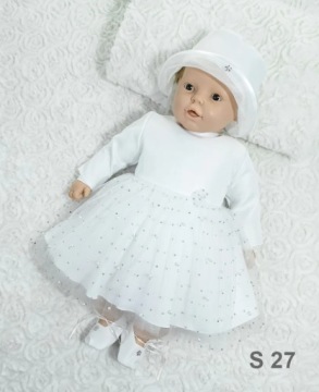 Біла Сукня Для Хрещення дівчача S 27 62 Angelino