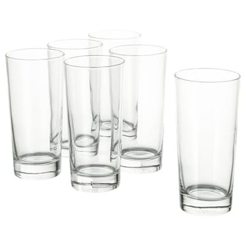 SZKLANKI 6 szt, szkło bezbarwne 400 ml IKEA