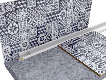 PROFIL LED DO PŁYT GIPSOWYCH GK Podpłytkowy Do Glazury SZARY 2 METRY