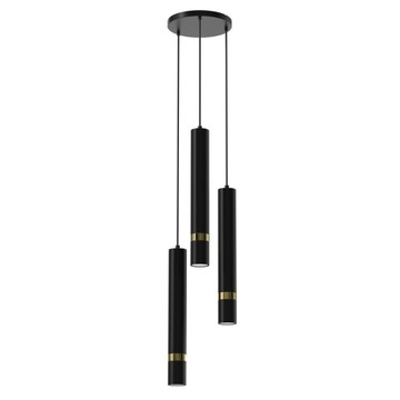 Lampa Wisząca Sufitowa SPOT TUBA czarna złota LED