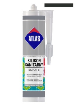 ATLAS 204 Silikon Sanitarny - Czarny
