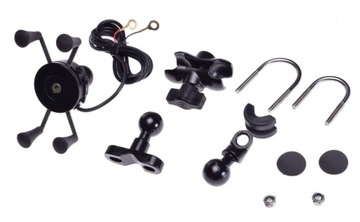 UCHWYT TELEFONU Z MOCOWANIEM ŁADOWARKA USB
