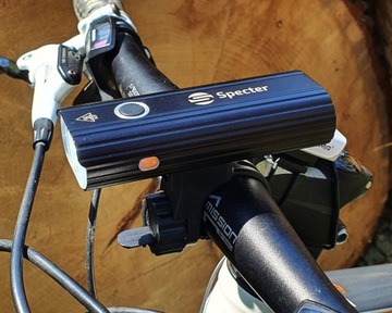 Lampka latarka rowerowa przód Specter Loong 600 lm + tył pod siodełko USB C