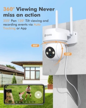 КАМЕРА МОНИТОРИНГА IP-КАМЕРА WIFI TOAIOHO QB320 3 МП НАРУЖНАЯ