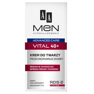 AA MEN ADVANCED CARE 40+ KREM PRZECIWZMARSZCZKOWY