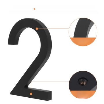 TABLICZKA Z NUMEREM DOMU ZNAKI ADRESOWE CZARNE NUMERY DRZWI NA ZEWNĄTRZ