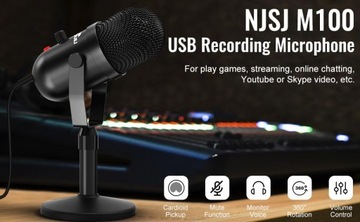 Студийный USB-микрофон NJSJ с конденсатором