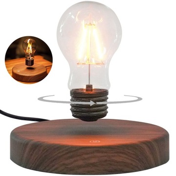LEWITUJĄCA LAMPA Z ŻARÓWKĄ MAGNETYCZNA LED LAMPKA NOCNA NA BIURKO 360°