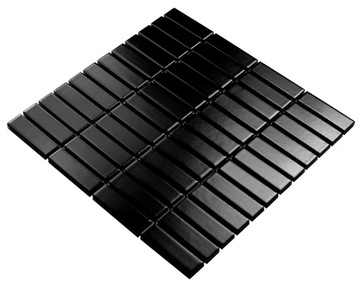 Mozaika ceramiczna czarna cegła 804mat, płytka mozaikowa czarna matowa