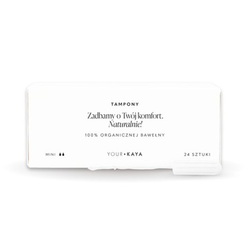 Your KAYA, tampony organiczne mini, 24 sztuki