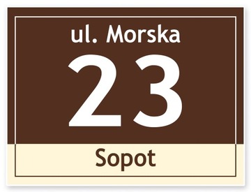 TABLICZKA ADRESOWA z numerem domu tablica 40x30 cm