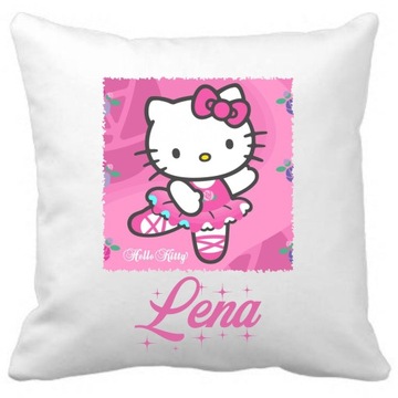 Poduszka + Imię HELLO KITTY napis DUŻO WZORÓW
