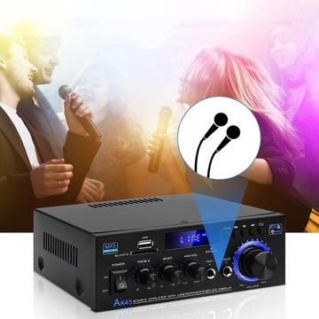 WZMACNIACZ STEREO BLUETOOTH RADIO FM ODTWARZACZ MP3 AMPLITUNER AUDIO MOCNY