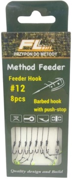 Przypony do method feeder hak nr10 PUSH STOP 8szt