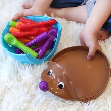 PUZZLE UKŁADANKA MONTESSORI KOLORY LICZBY JEŻYK ZABAWKA EDUKACYJNA SORTER