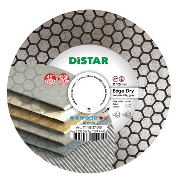 DISTAR EDGE DRY 125 Tarcza do cięcia pod kątem 45