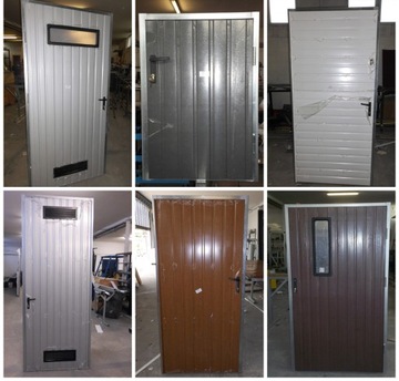 Двери из технической стали для ангара, гаража, подвала, котельной, дуб/орех