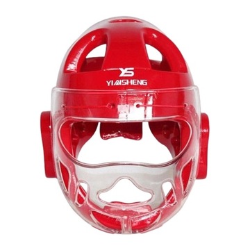 Karate Headgear Soft Head Gear Safety L czerwony