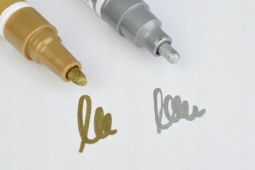 Uniwersalny marker olejowy, złoty i srebrny, 2 szt