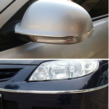 ДЕКОРАТИВНАЯ ПОЛОСКА ХРОМИРОВАННАЯ ПОЛОСКА ДЛЯ РЕШЕТКИ И КРОМКИ ДВЕРИ КРЫШКА С СЕРЕБРЯНОЙ КРОМКОЙ