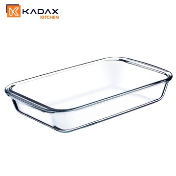 МАЛЕНЬКАЯ ПРЯМОУГОЛЬНАЯ СТЕКЛЯННАЯ ЗАГОТОВКА ОБЪЕМОМ 2,2 Л ДЛЯ ВЫПЕЧКИ