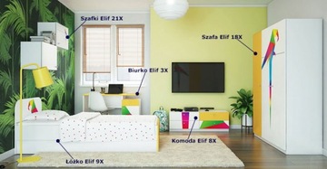 SZAFKA WISZĄCA DZIECIĘCA ŚCIENNA OTWARTA ZAMKNIĘTA