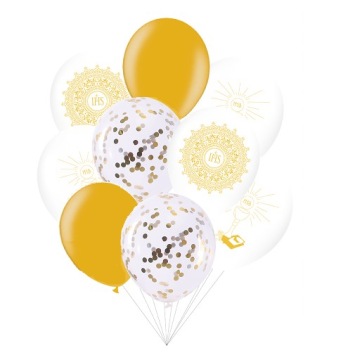 Декорации для первого причастия, воздушные шары для причастия + подставка IHS