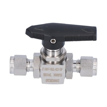 Шаровой кран из нержавеющей стали, 3-х частей, прямой, 1/4 стопа