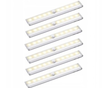 6x SAMOPRZYLEPNA LAMPKA LED CZUJNIK RUCHU BATERIE