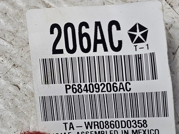 JEEP COMPASS 17- SVAZEK INSTALACE DVEŘE PRAVÝ ZADNÍ 68409206AC USA