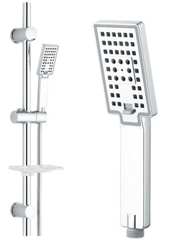 ZESTAW Bateria wannowa + umywalkowa natrysk cubic
