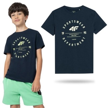 KOSZULKA CHŁOPIĘCA 4F DZIECIĘCA KOSZULKA T-SHIRT