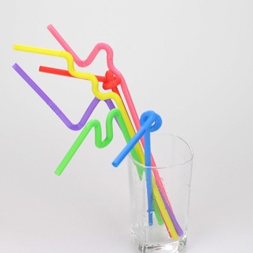Одноразовые соломинки стиля B, гибкий пластик для кухни