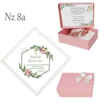 БЕЛАЯ КРЕСТАЛЬНАЯ ХАНИЦА для мальчика, девочки, КРЕЩЕНИЕ, ИМЯ, коробка