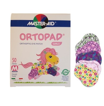 ORTOPAD Girl dziewczynki Plastry na oko MEDIUM 50