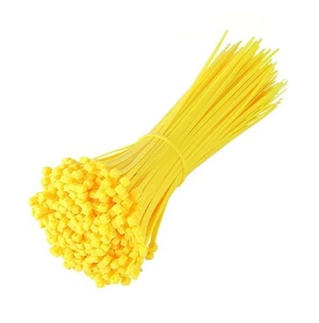 ЗАЖИМЫ КАБЕЛЬНЫЕ Стяжки ЖЕЛТЫЕ КРЫШКИ 4,8х200мм 100шт.